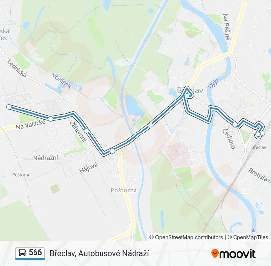 Автобус 566: карта маршрута