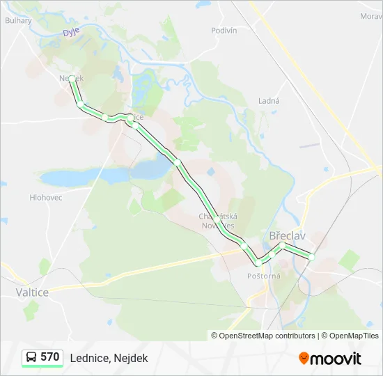 Автобус 570: карта маршрута