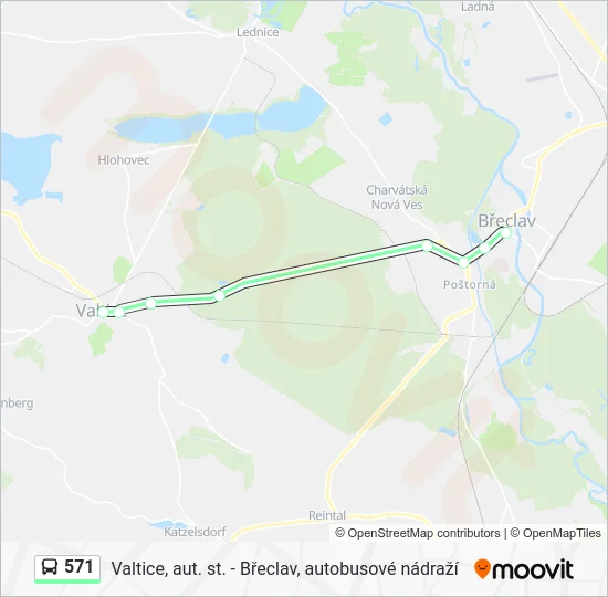 Автобус 571: карта маршрута