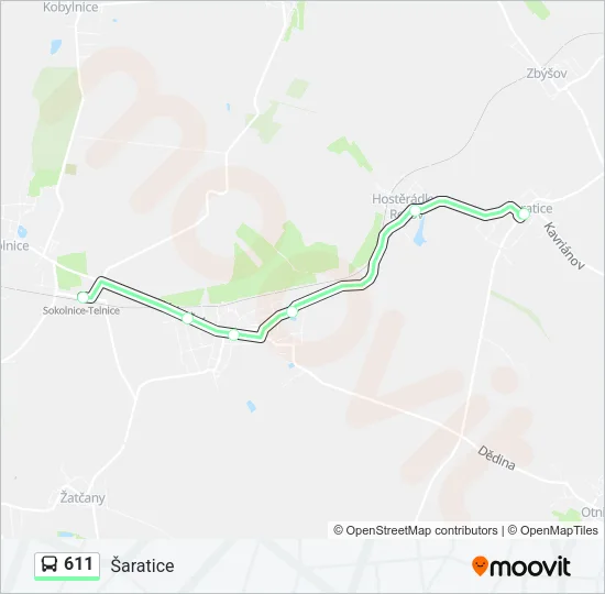 611 Bus Line Map