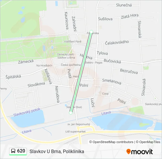 Автобус 620: карта маршрута