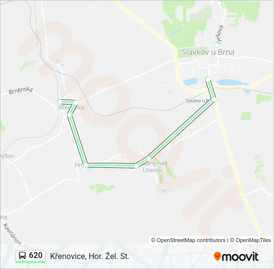 620 Bus Line Map