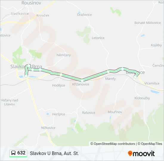 632 Bus Line Map