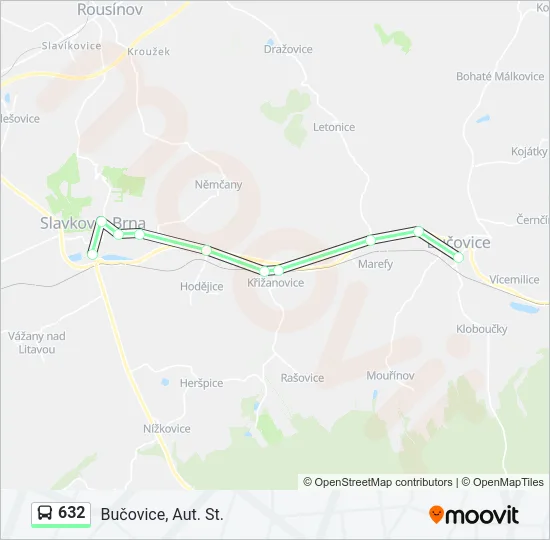632 Bus Line Map