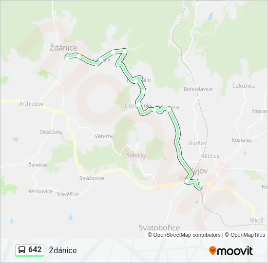 642 Bus Line Map