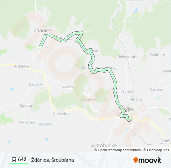642 Bus Line Map