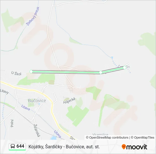 Автобус 644: карта маршрута