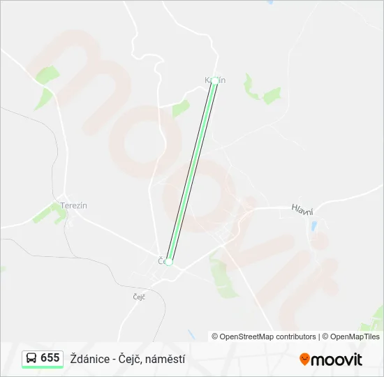 Автобус 655: карта маршрута