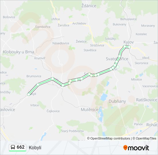 Автобус 662: карта маршрута
