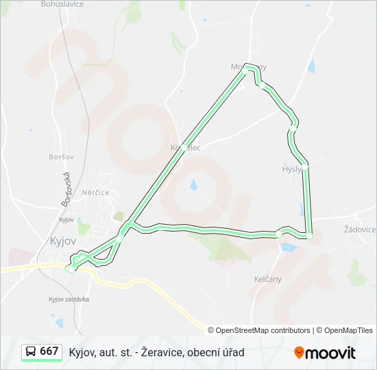 667 Bus Line Map