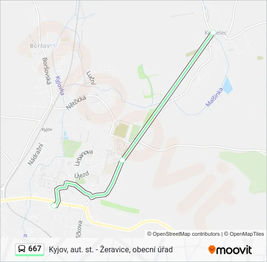 Автобус 667: карта маршрута