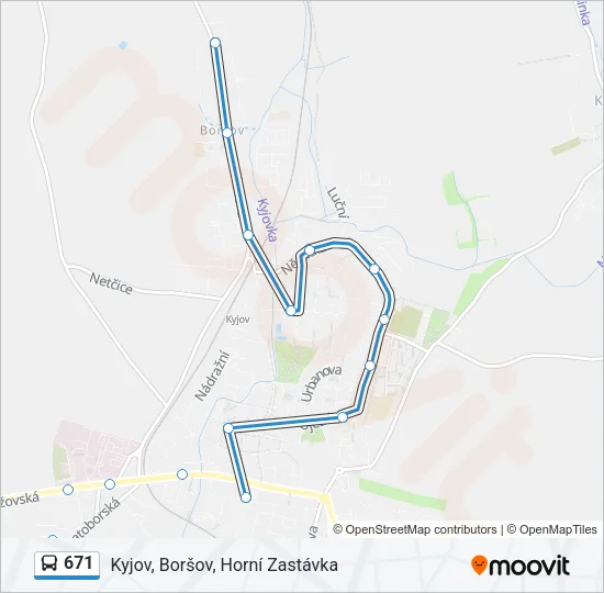 671 Bus Line Map