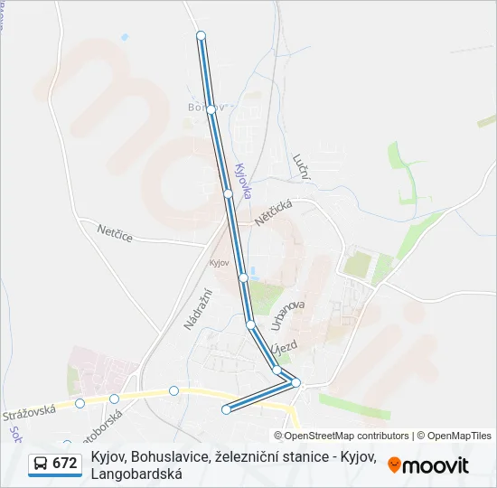 Автобус 672: карта маршрута