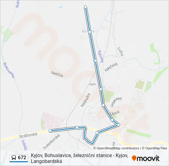 Автобус 672: карта маршрута