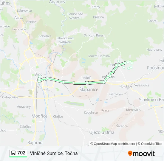702 Bus Line Map