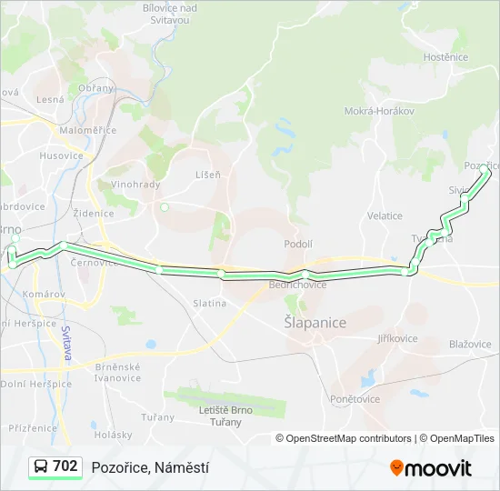 702 Bus Line Map