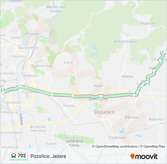 702 Bus Line Map