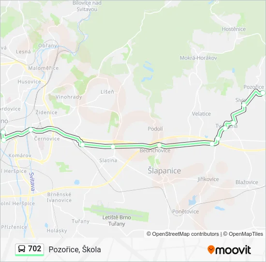 Автобус 702: карта маршрута