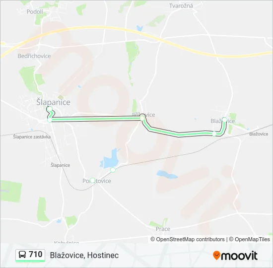 710 Bus Line Map