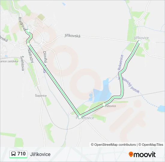 710 Bus Line Map
