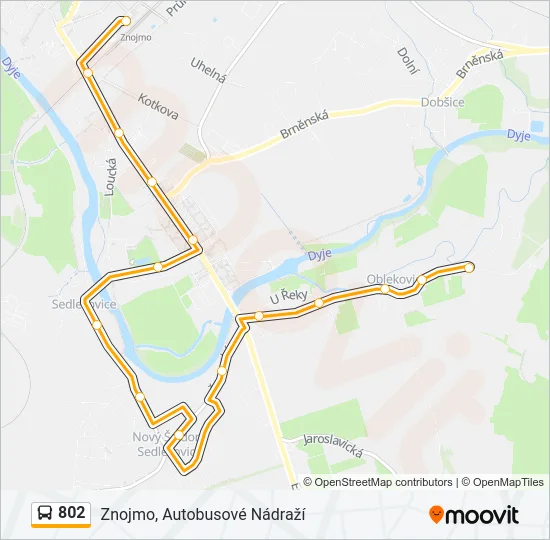 802 Bus Line Map