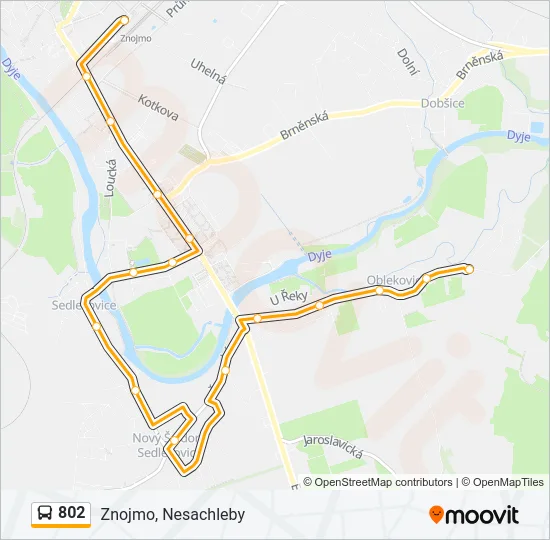802 Bus Line Map