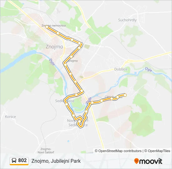 802 Bus Line Map