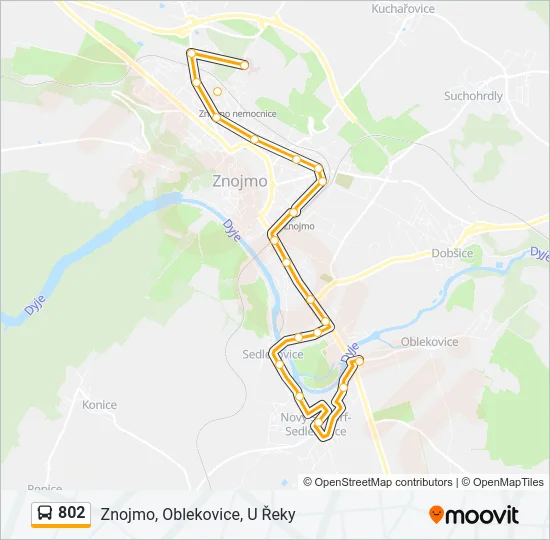 802 Bus Line Map
