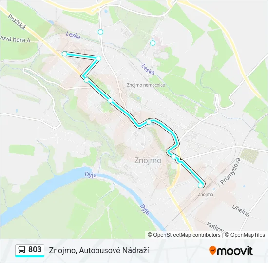 Автобус 803: карта маршрута