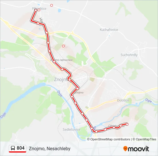 804 Bus Line Map