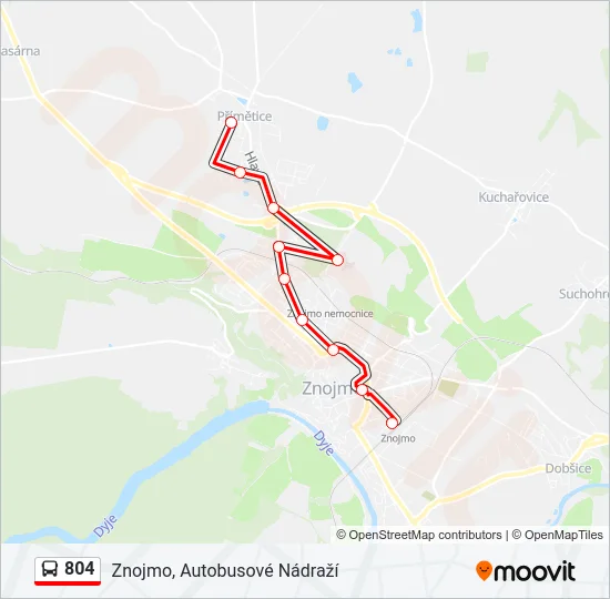 804 Bus Line Map
