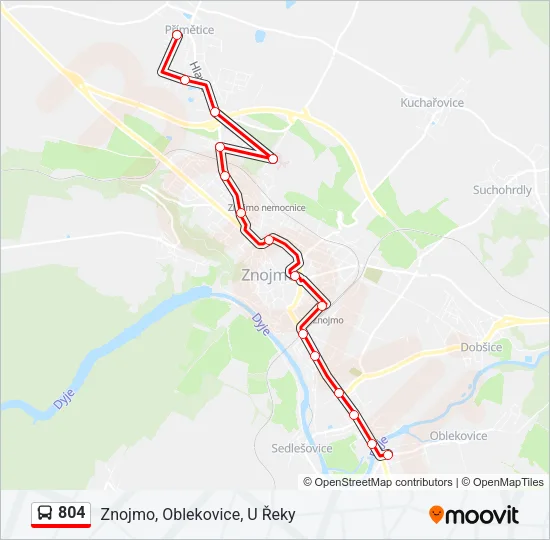 804 Bus Line Map