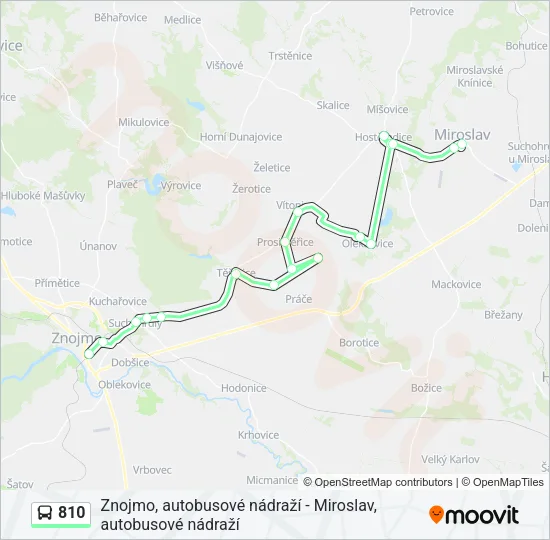 Автобус 810: карта маршрута
