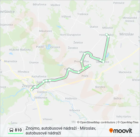Автобус 810: карта маршрута