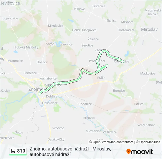 Автобус 810: карта маршрута