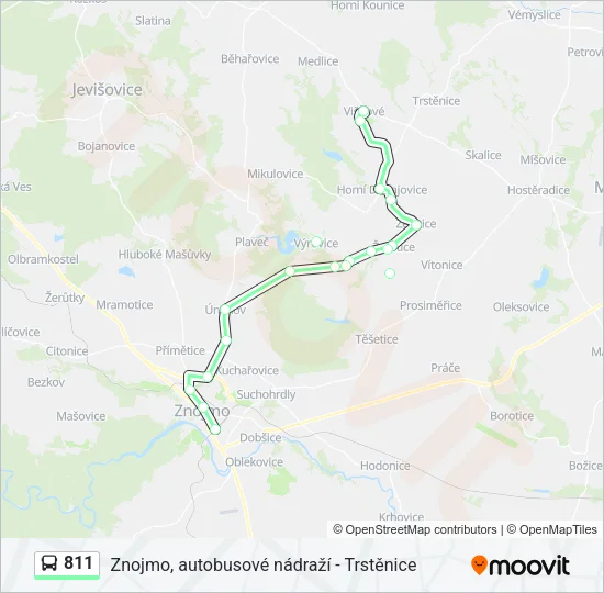 811 Bus Line Map