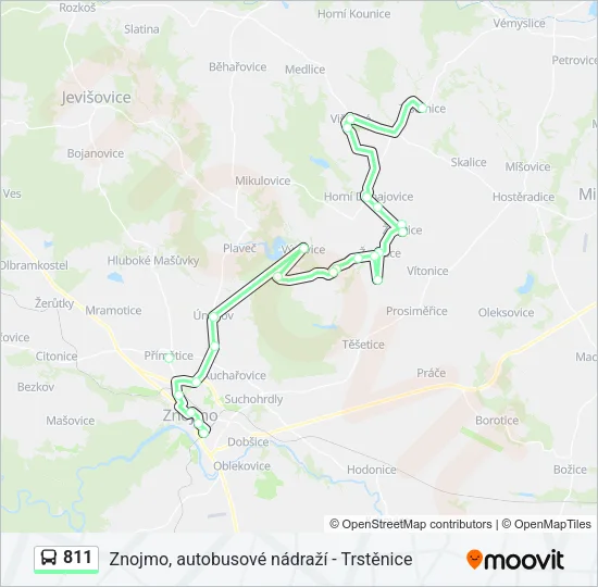811 Bus Line Map