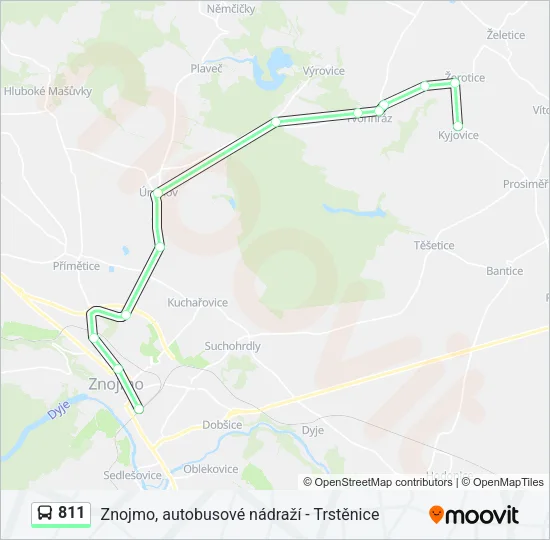 811 Bus Line Map