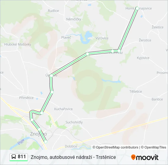 811 Bus Line Map