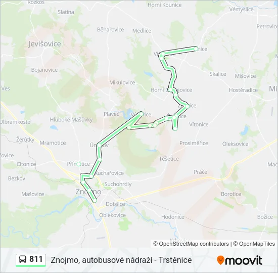 811 Bus Line Map