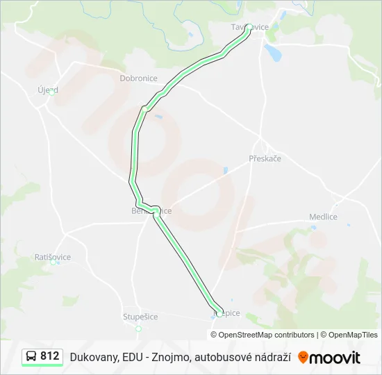 Автобус 812: карта маршрута