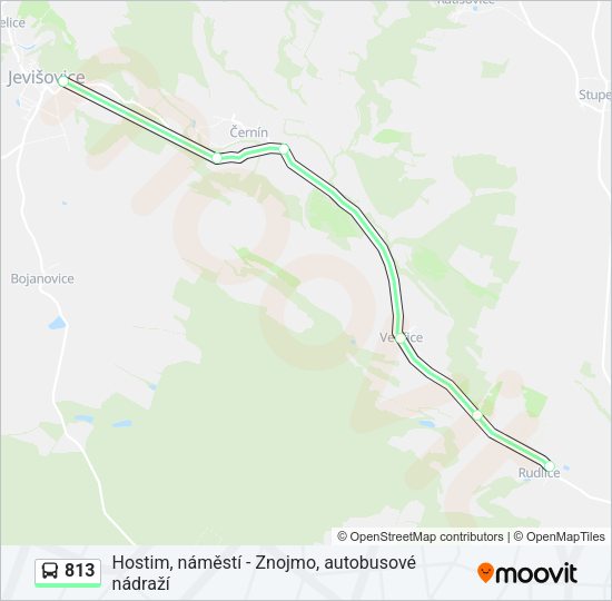 Автобус 813: карта маршрута
