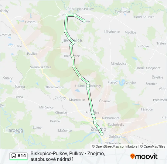 814 Bus Line Map