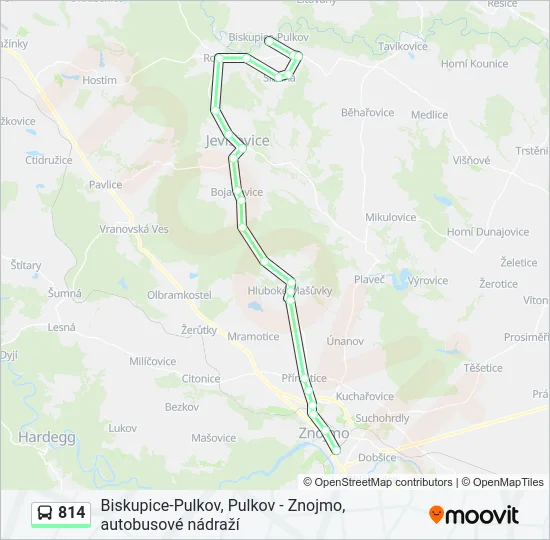 814 Bus Line Map