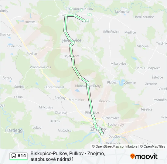 814 Bus Line Map