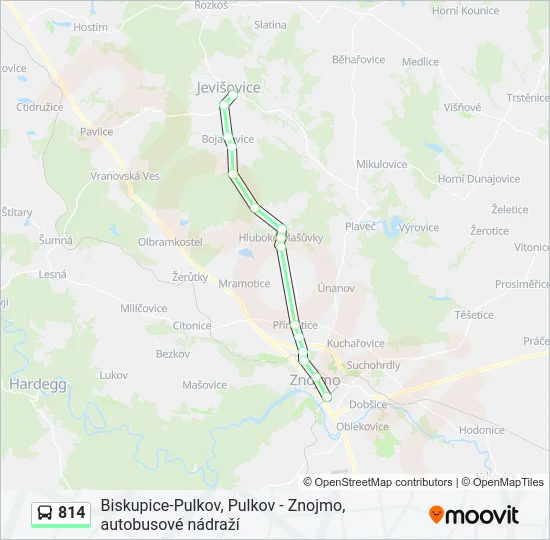 814 Bus Line Map