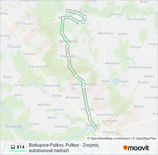814 Bus Line Map