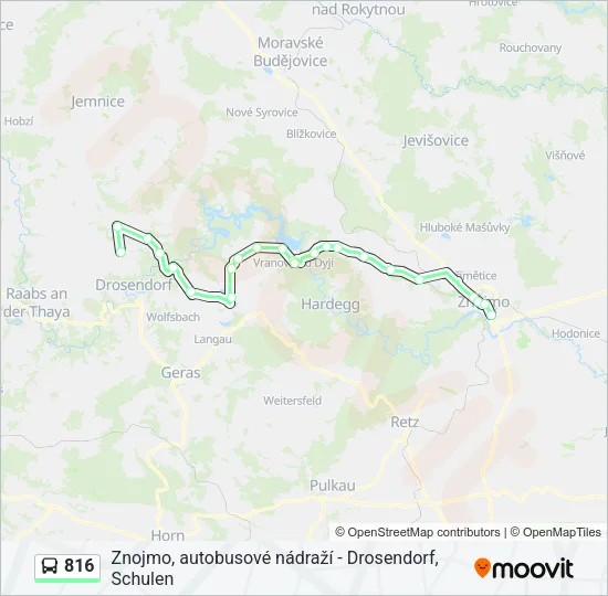 816 Bus Line Map