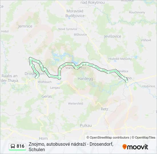 816 Bus Line Map