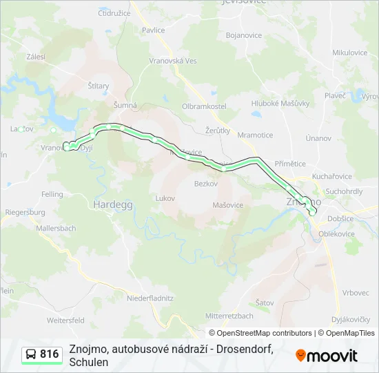 816 Bus Line Map